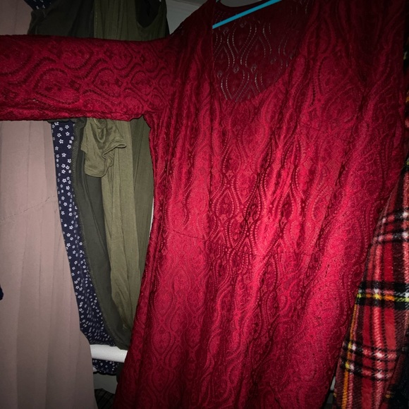 Mesh long sleeve flowy dress - Picture 3 of 4